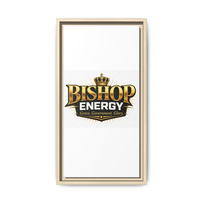 Framed Canvas Art - "Bishop Energy" Gold Crown Logo (Matte)