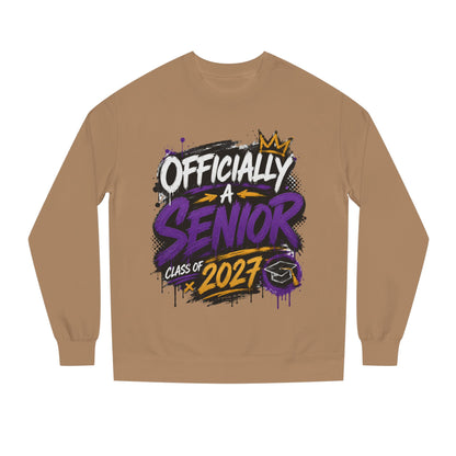 Senior Class 2027 Crewneck Sweatshirt — "Officially a Senior" Graduation Pullover