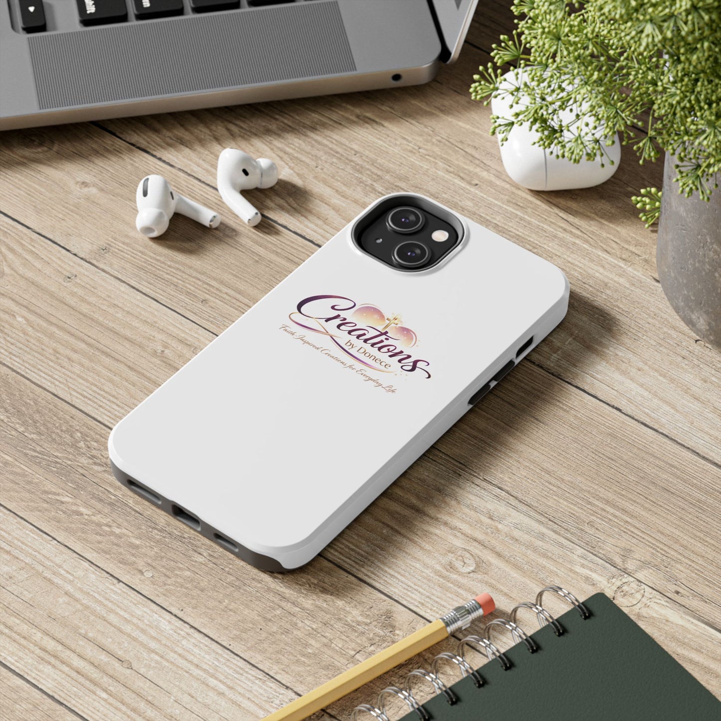 Tough Phone Case - "Creations by Donece" Logo Protective Cover