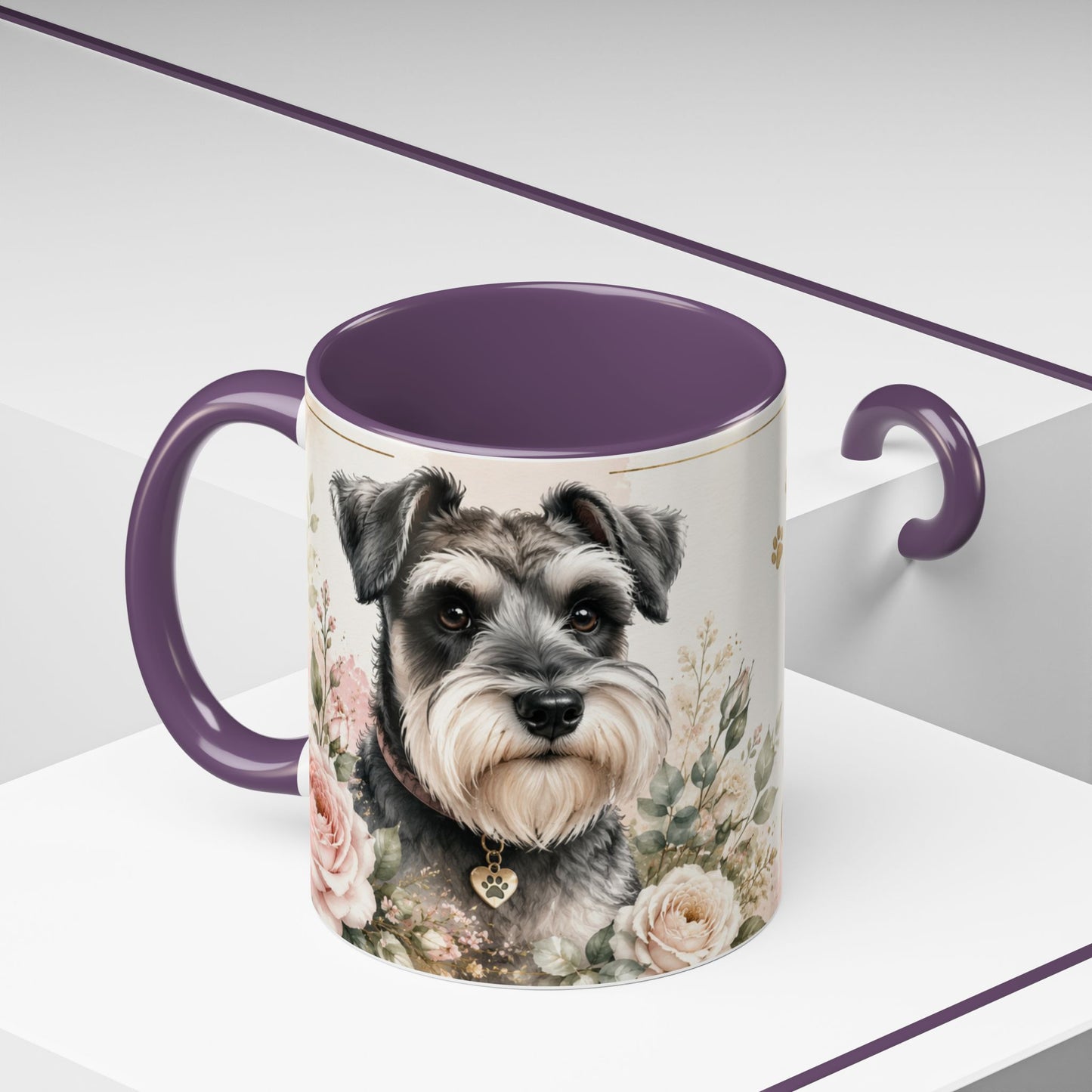 Miniature Schnauzer Coffee Mug - "Life Is Better With a Miniature Schnauzer" Accent Mug (11/15oz)