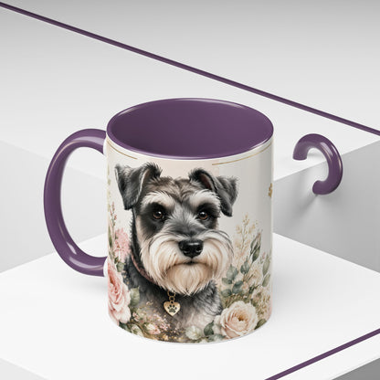 Miniature Schnauzer Coffee Mug - "Life Is Better With a Miniature Schnauzer" Accent Mug (11/15oz)