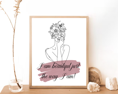 Woman Printable Wall Art | Inspirational Feminine Quote Poster, Empowerment &amp; Self-Love Decor, Printable Wall Art