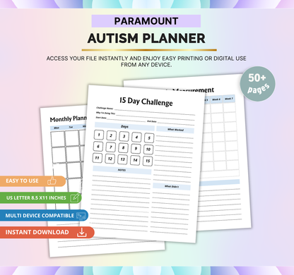 Autism Planner | Printable Routine & Daily Support Organizer