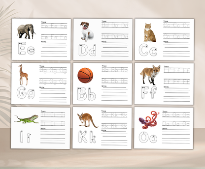 A–Z Alphabet Tracing Worksheets for Kids | Printable ABC Handwriting & Letter Practice Activities  📝