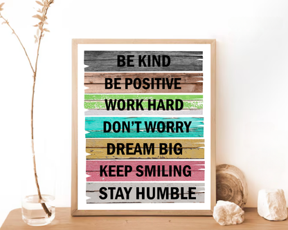 Motivational Affirmation Quotes Poster | Inspirational Wall Art, Positive Affirmations Decor, Growth Mindset Printable Posters