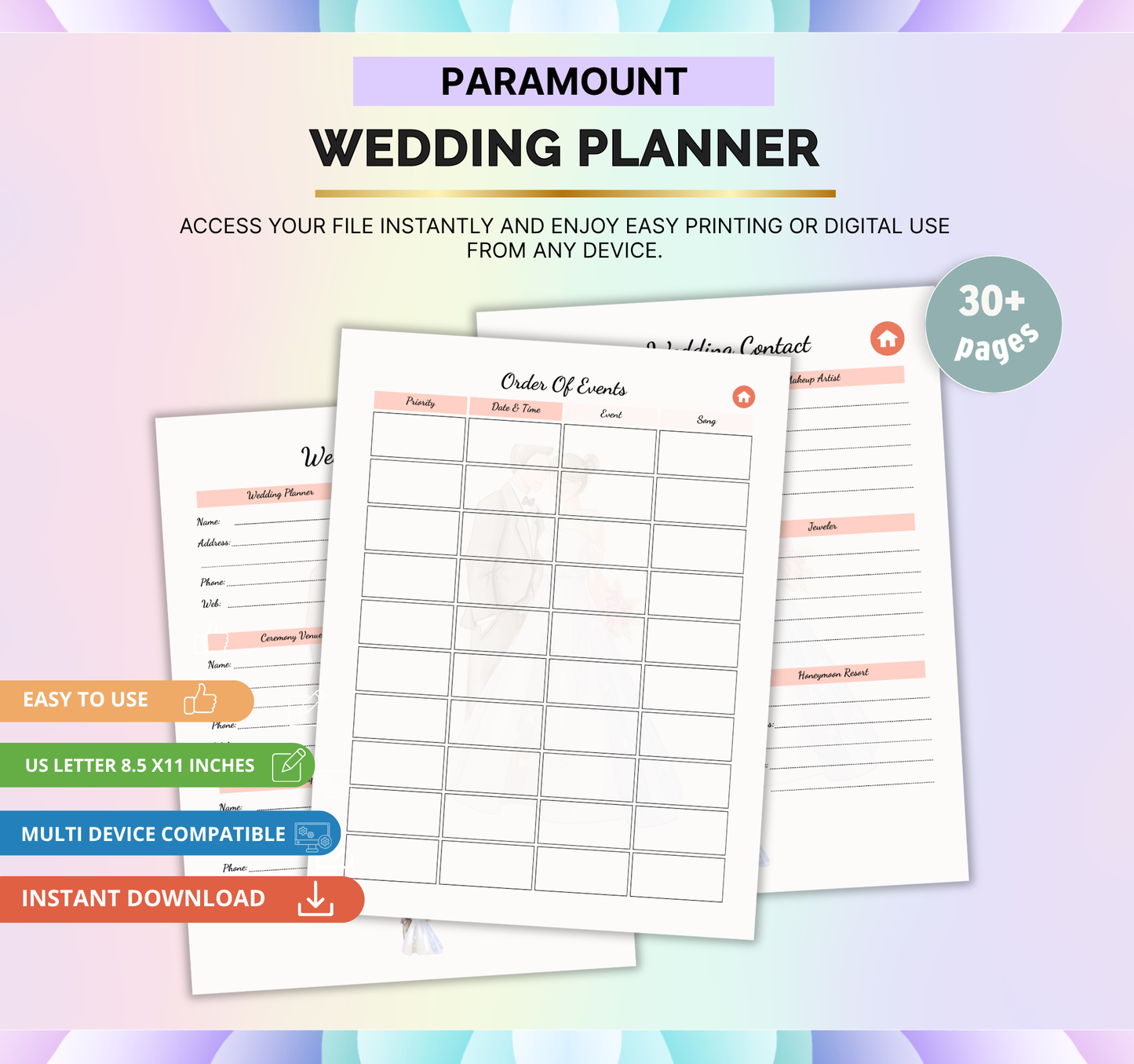 Wedding Planner | Printable & Editable Wedding Organizer