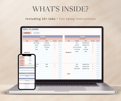ADHD Life Planner Spreadsheet | Focus & Productivity Google Sheets Daily Task Tracker