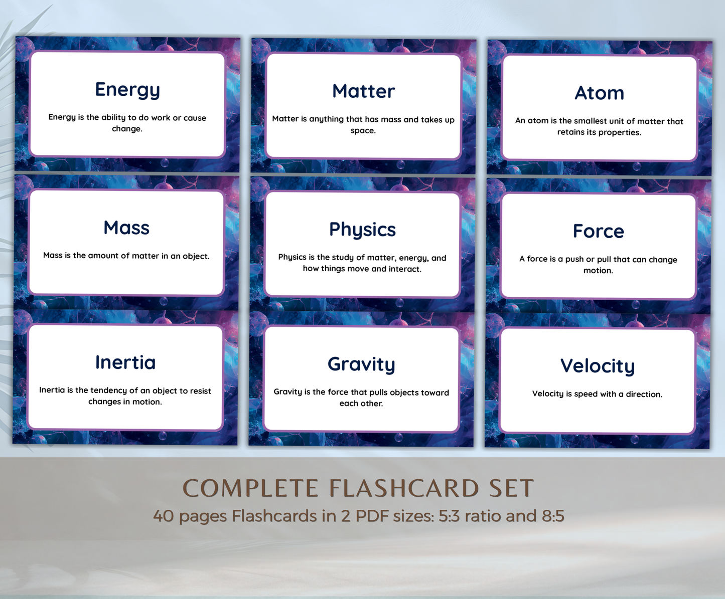 Physics Flashcards | Printable Study Cards PDF for Students & Exam Prep
