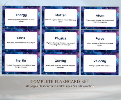 Physics Flashcards | Printable Study Cards PDF for Students & Exam Prep