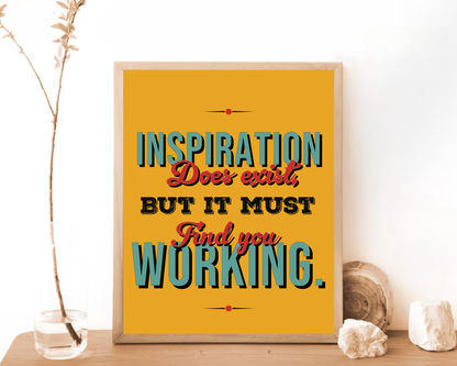 Work Motivation Quotes Wall Art | Inspirational Office Poster, Productivity &amp; Mindset Decor, Printable Motivational Wall Art
