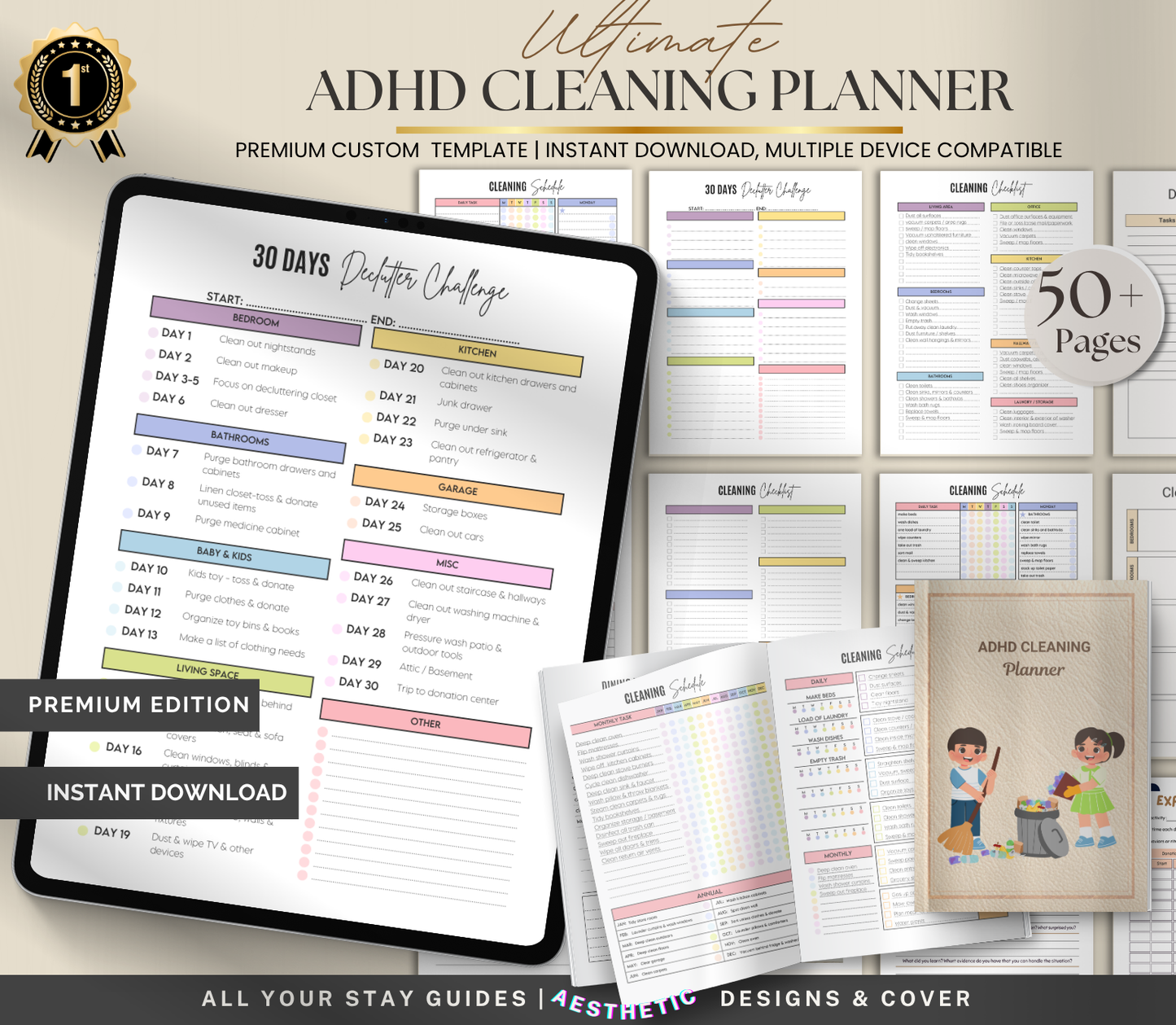 ADHD Cleaning Planner | Printable Home & Task Organizer