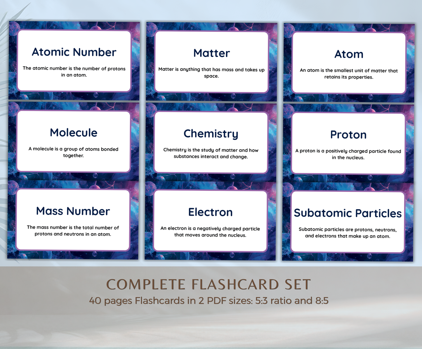 Chemistry Flashcards | Printable Study Cards PDF for Students & Exam Prep