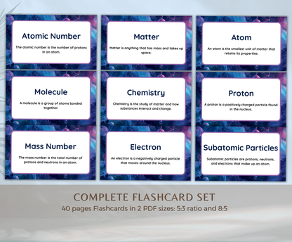 Chemistry Flashcards | Printable Study Cards PDF for Students & Exam Prep