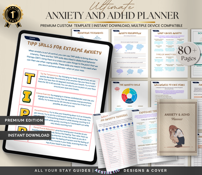 Anxiety and ADHD Planner | Daily Mental Health & Focus Organizer