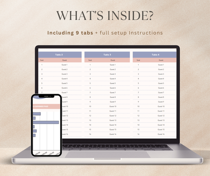 Wedding Planner Spreadsheet | Budget & Checklist Google Sheets Wedding Planning Tool
