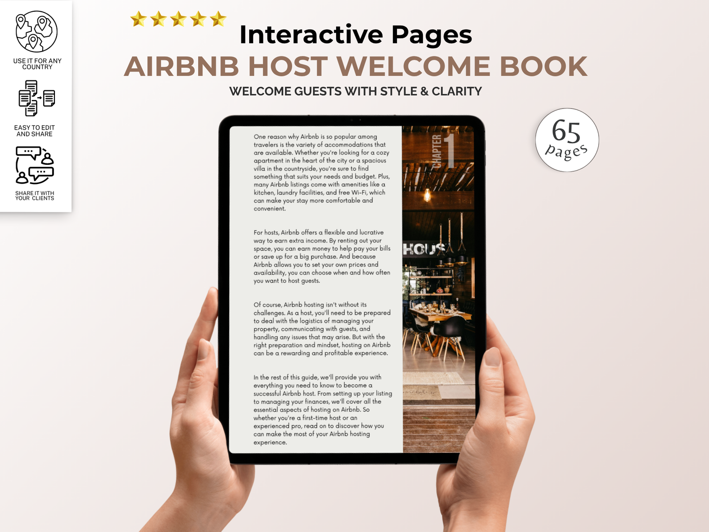 Airbnb Welcome Book | Editable Guest Information & House Manual Template