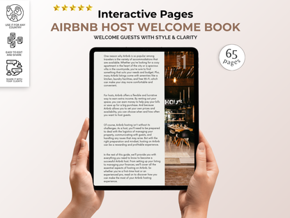 Airbnb Welcome Book | Editable Guest Information & House Manual Template