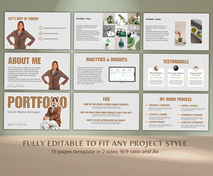Social Media Portfolio | Editable Canva Media Kit Template for Creators & Influencers