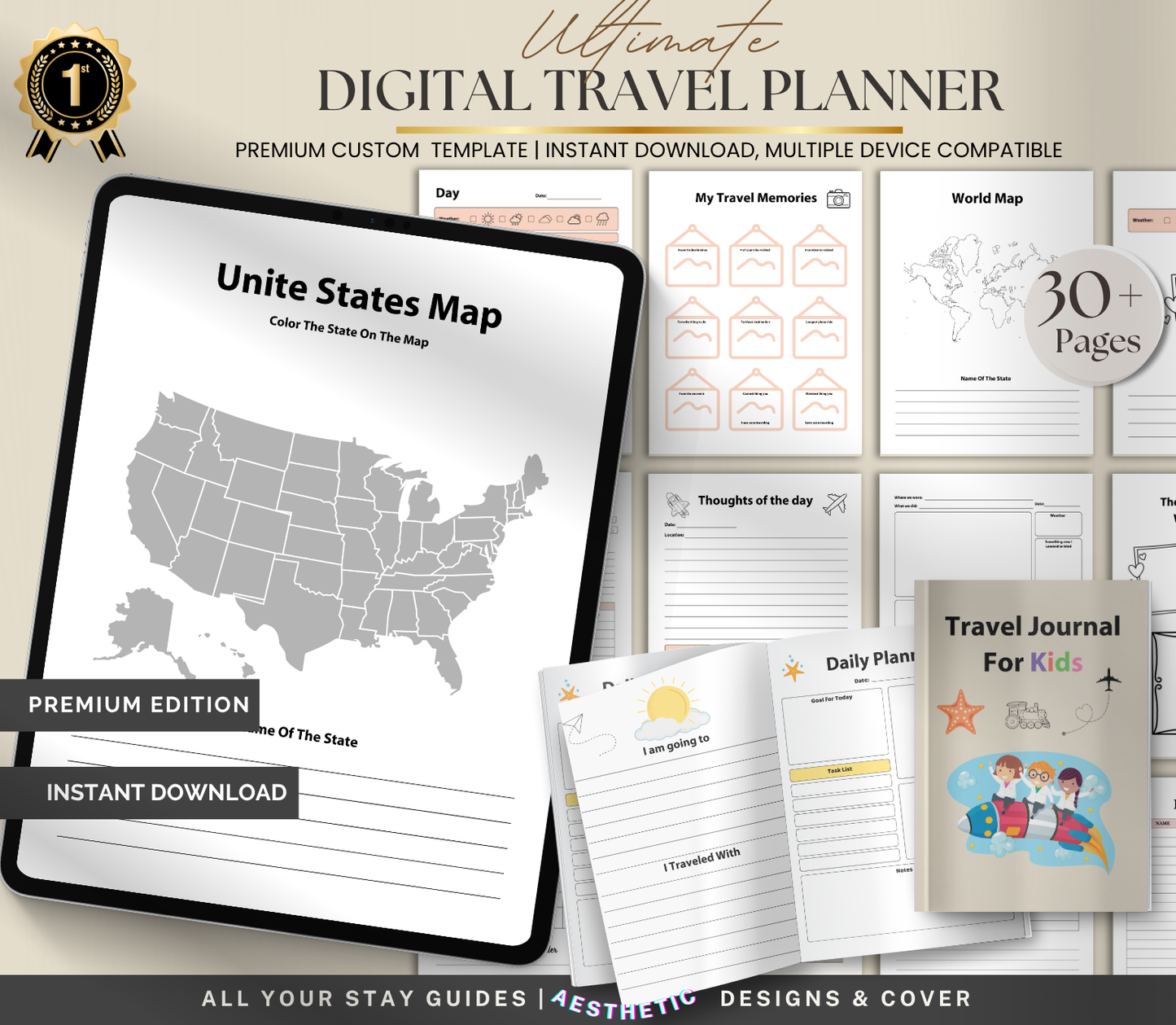 Travel Journal for Kids | Printable Adventure & Vacation Diary