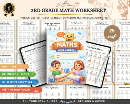 3rd Grade Math Worksheets | Printable Multiplication, Division & Problem Solving Activities