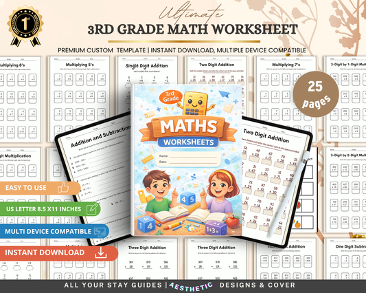 3rd Grade Math Worksheets | Printable Multiplication, Division & Problem Solving Activities