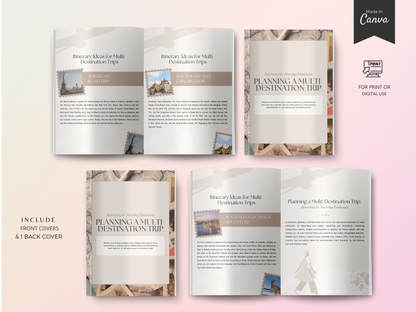 Multi-Destination Trip Planner | Printable Travel Itinerary Organizer