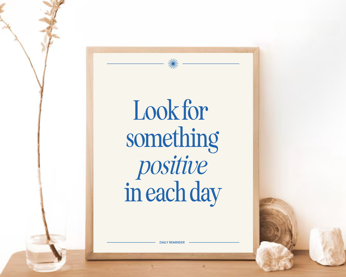 Something Positive Affirmation Wall Art | Inspirational Quotes Poster, Positive Mindset Decor, Printable Motivation &amp; Self-Care Wall Art