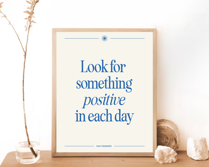 Something Positive Affirmation Wall Art | Inspirational Quotes Poster, Positive Mindset Decor, Printable Motivation &amp; Self-Care Wall Art