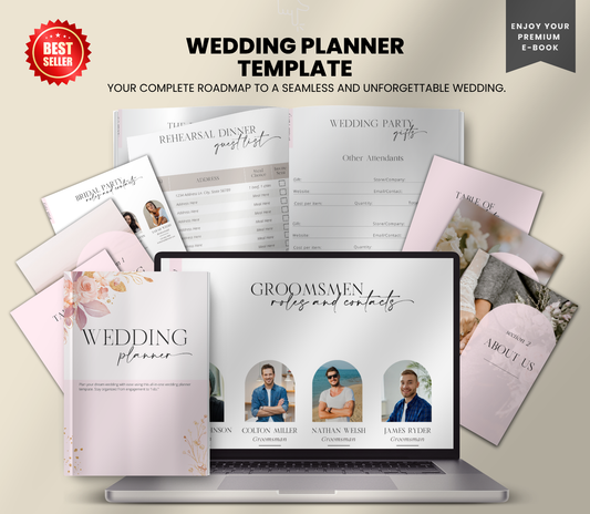 Wedding Template | Editable Printable Planner & Checklist