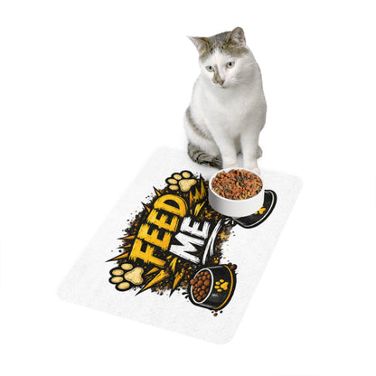 Feed Me Pet Food Mat — 12x18 Waterproof Food & Water Bowl Placemat