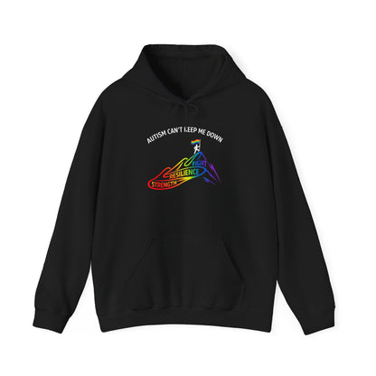 Autism Can't Keep Me Down Fight Resilience Strength Hoodie