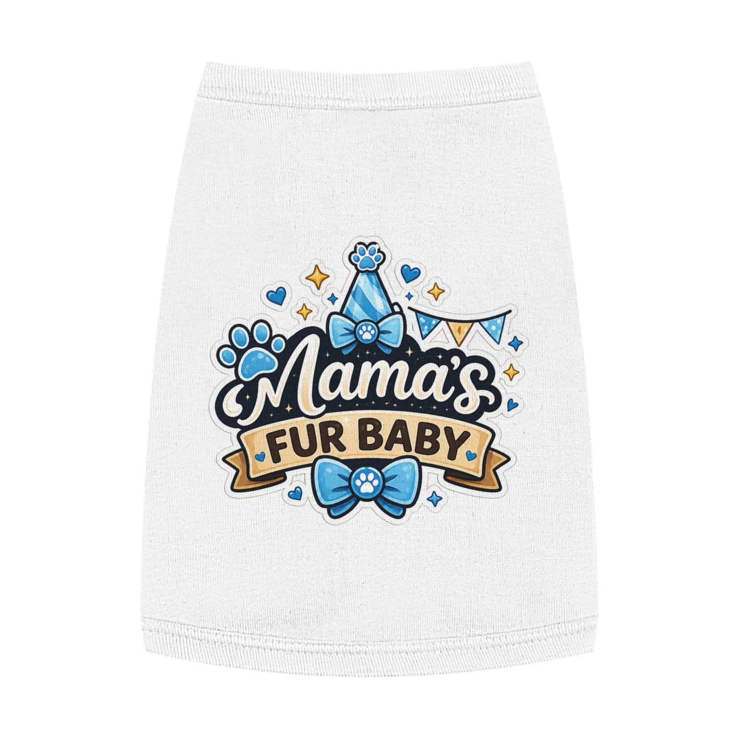 Mama's Fur Baby Pet Tank Top – Cute Paw Print Dog Shirt for New Pet Moms
