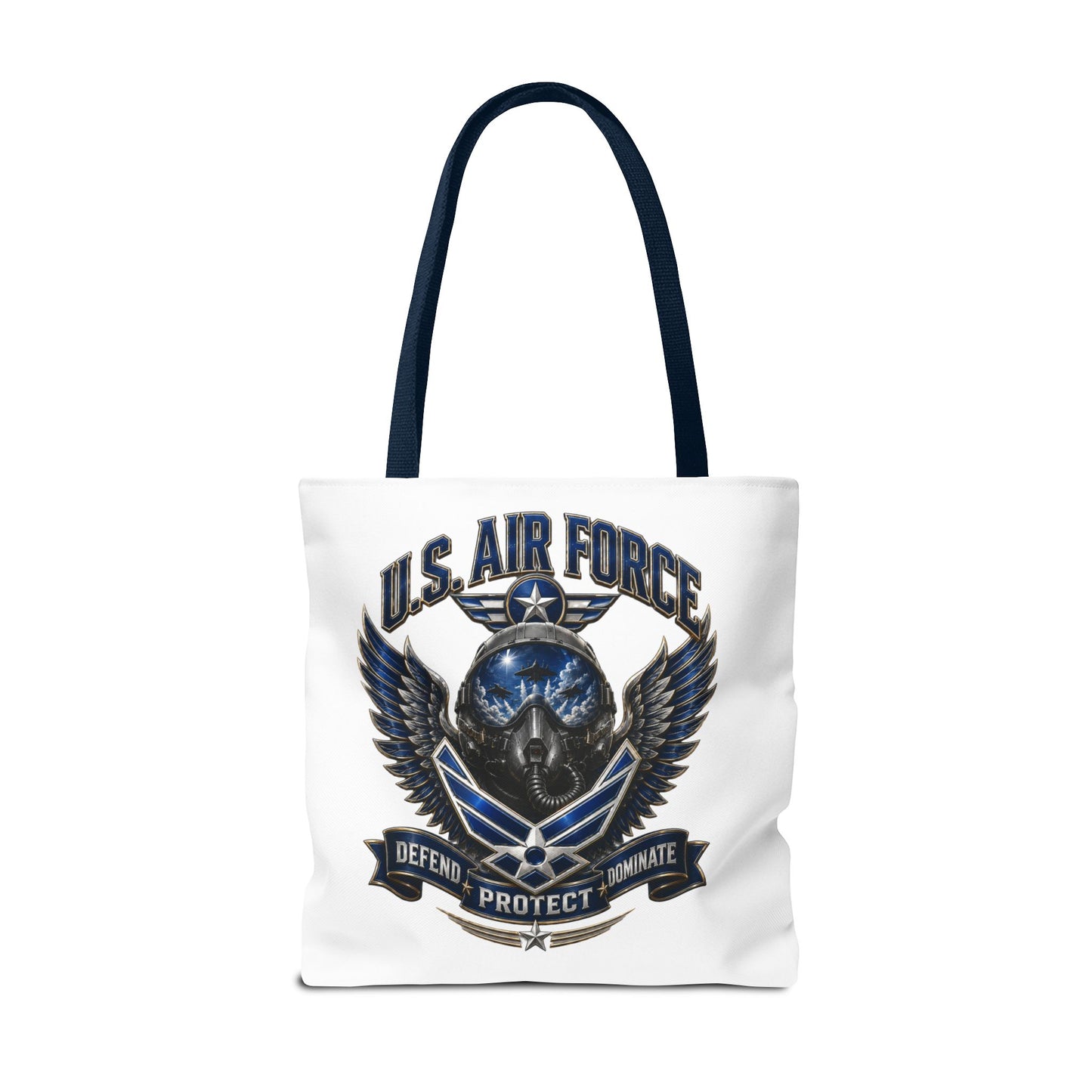 U.S. Air Force Emblem Tote Bag — Military Wings & Skull Design