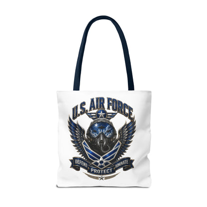 U.S. Air Force Emblem Tote Bag — Military Wings & Skull Design