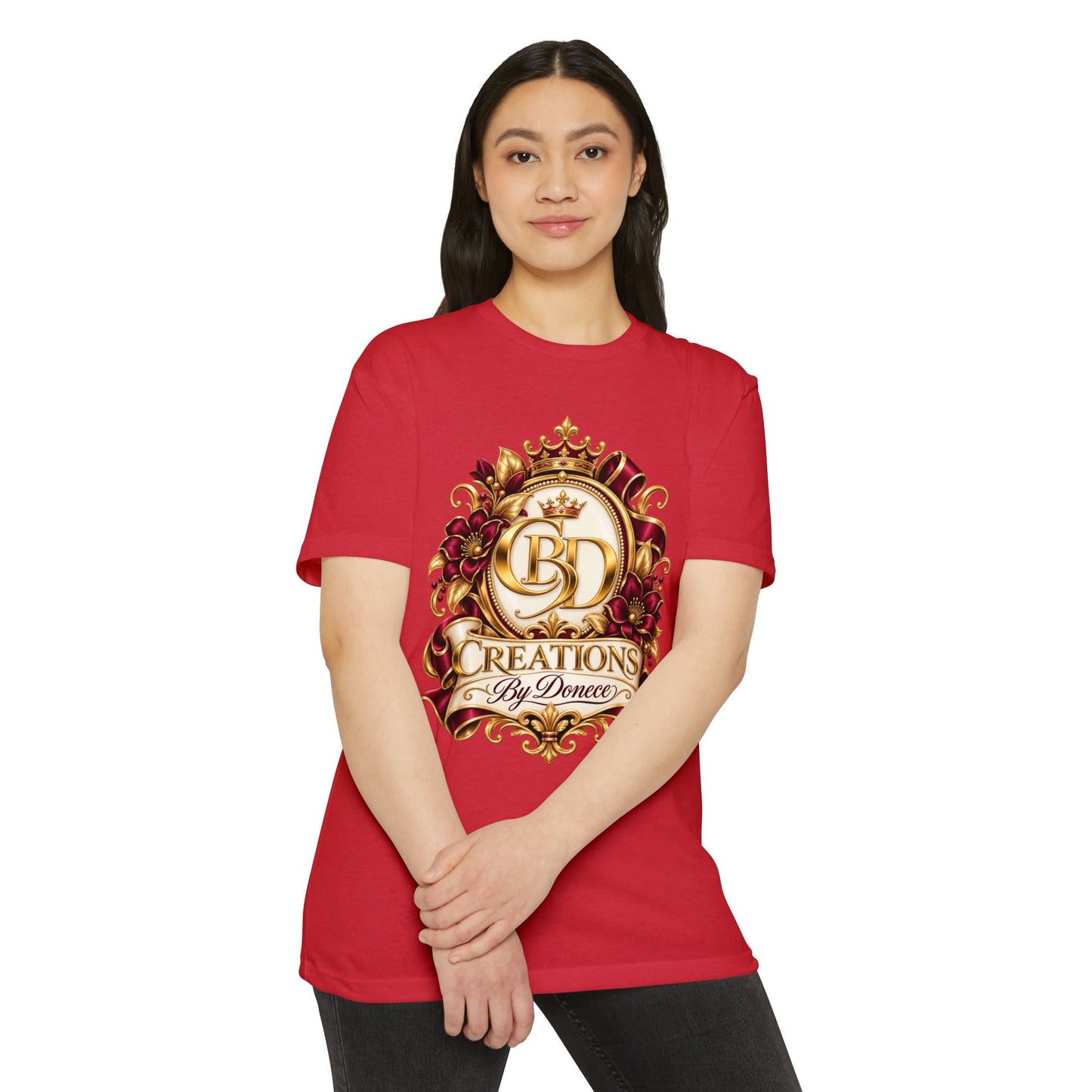 T-Shirt — 'Creations By Denece' Ornate Crest Graphic Tee