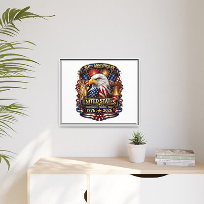 250th Anniversary United States Framed Canvas - Patriotic Eagle 1776–2026