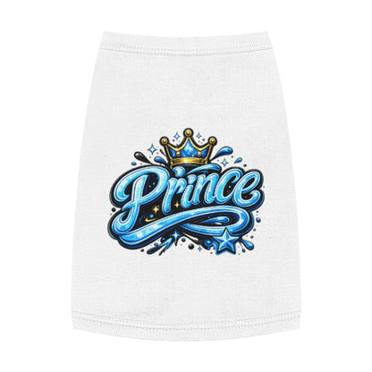 Prince Pet Tank Top — Blue Crown Graphic Dog Shirt