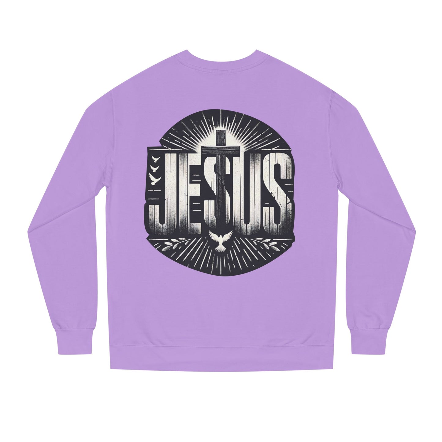 Jesus Graphic Sweatshirt — Vintage Cross & Dove Christian Crewneck