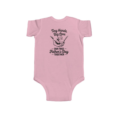 Infant Bodysuit - "Tiny Hands, Big Love" First Father’s Day Baby Onesie