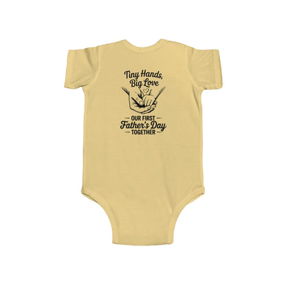 Infant Bodysuit - "Tiny Hands, Big Love" First Father’s Day Baby Onesie