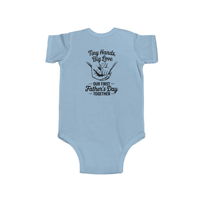 Infant Bodysuit - "Tiny Hands, Big Love" First Father’s Day Baby Onesie