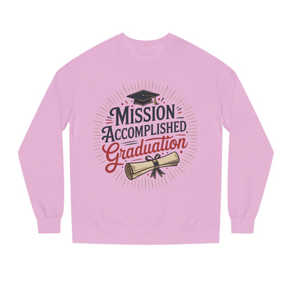Graduation Sweatshirt "Mission Accomplished" - Grad Cap & Diploma Pullover