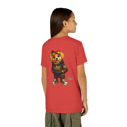 Youth Tee — Rasta Teddy "Black Excellence" Graphic Shirt
