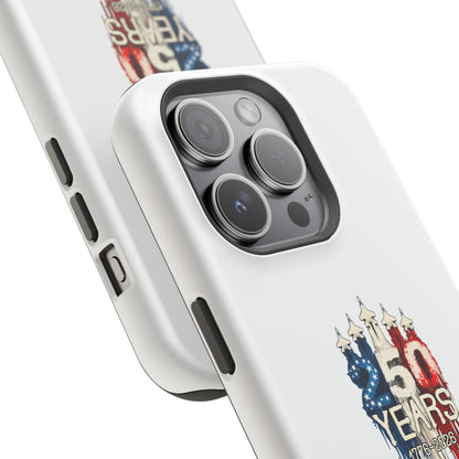 50 Years Patriotic iPhone Case — American Flag Anniversary Magnetic Impact-Resistant Case