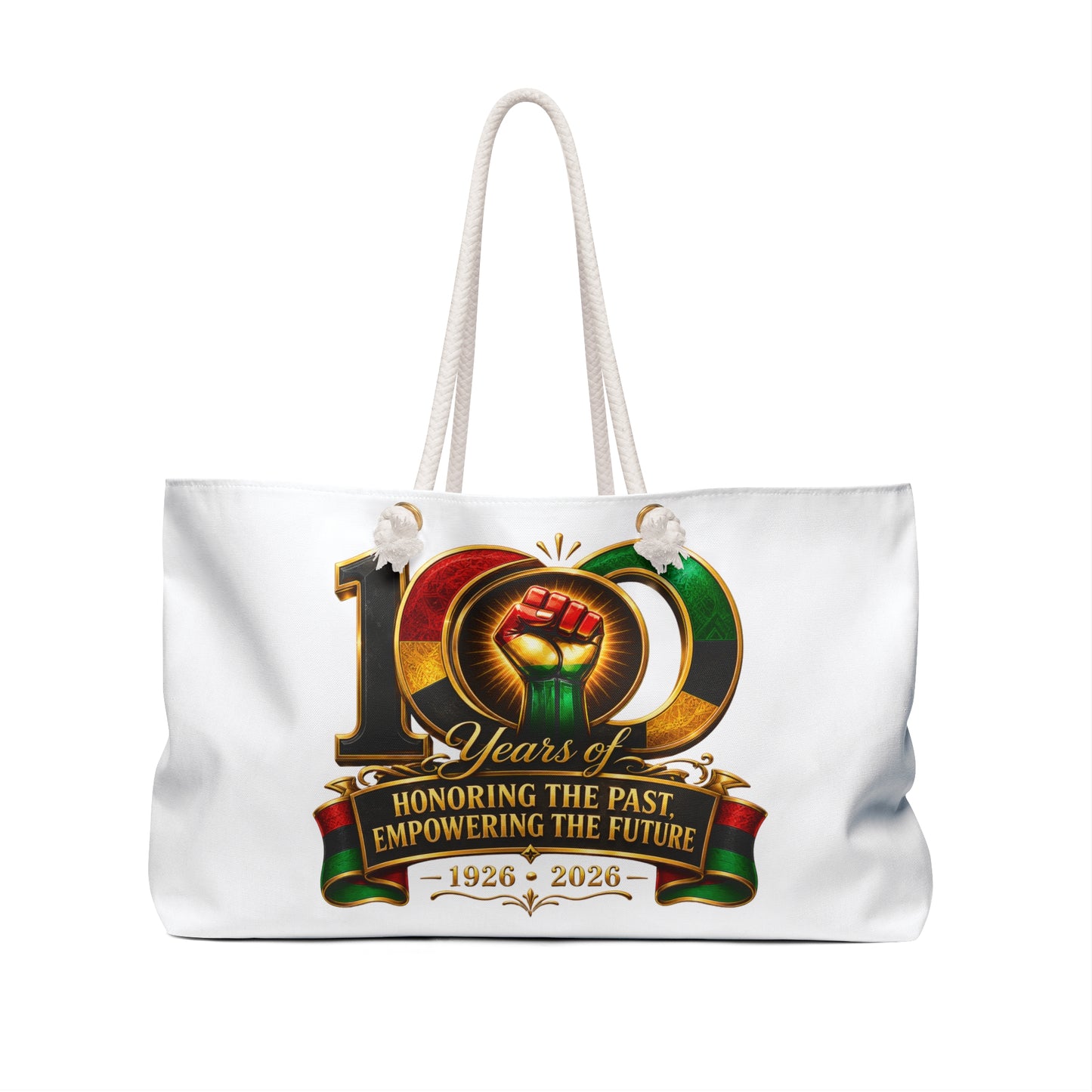 100 Years Commemorative Weekender Bag — "Honoring the Past, Empowering the Future"