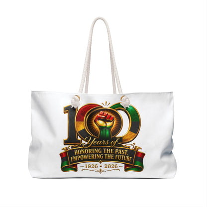 100 Years Commemorative Weekender Bag — "Honoring the Past, Empowering the Future"