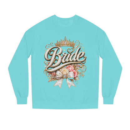 Bride Sweatshirt — Floral Crown Bridal Crewneck for Bachelorette & Wedding