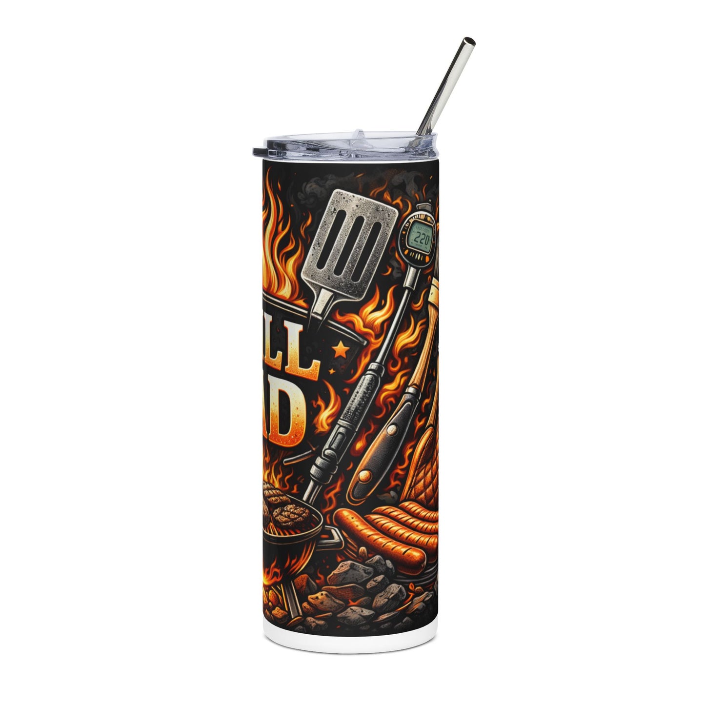 Grill Dad 20oz Stainless Steel Tumbler – BBQ Grillmaster Travel Cup