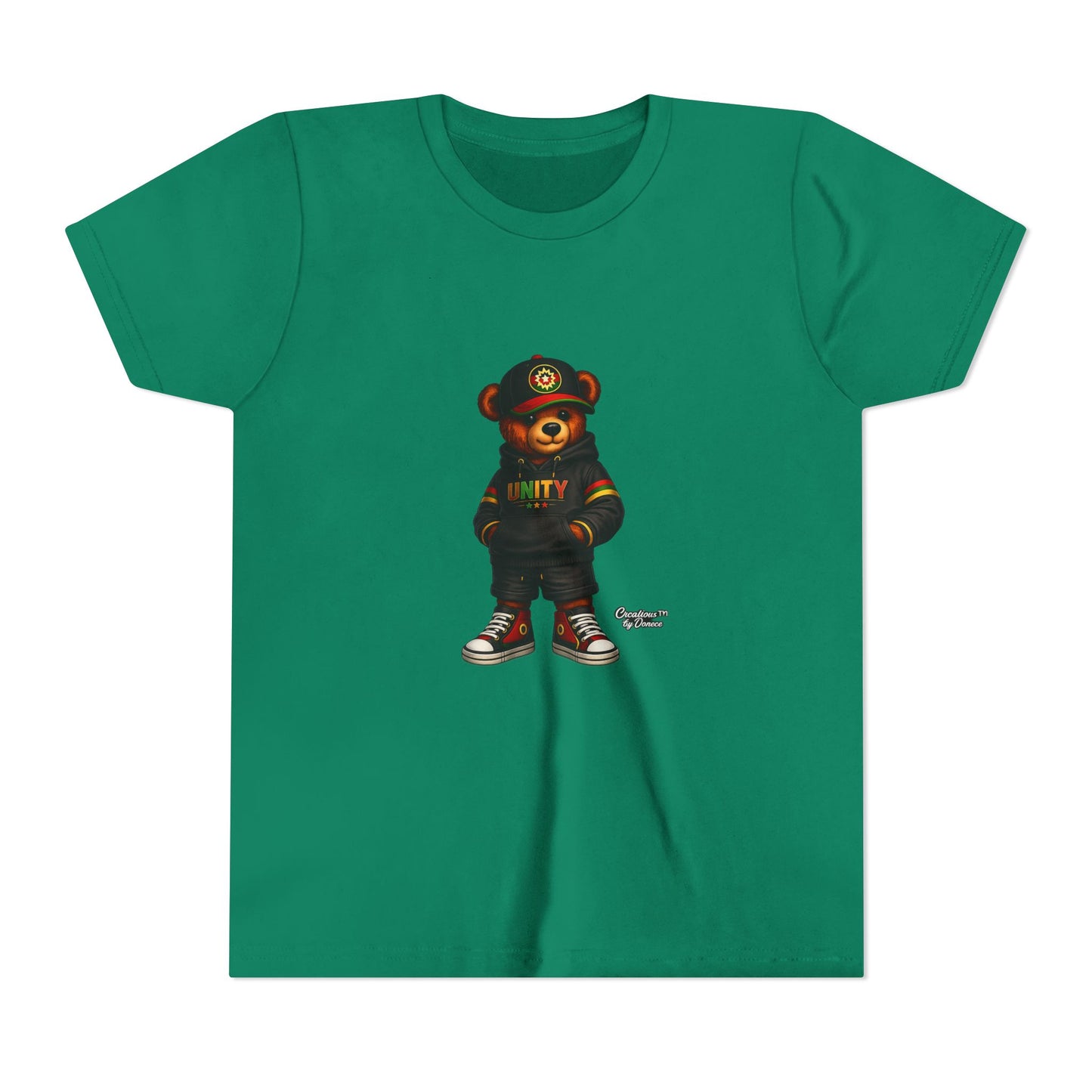 Youth T‑Shirt — Cool Bear Graphic Tee with 'UNITY' Hoodie Design