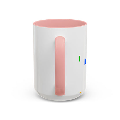 Accent Coffee Mug — 'Different Not Less' Pride-Inclusive Color Block Design (11/15oz)